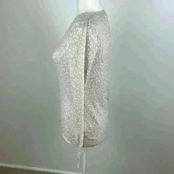 Old Navy Tan & White Polka Dot Cardigan Size Small - Picture 3 of 8